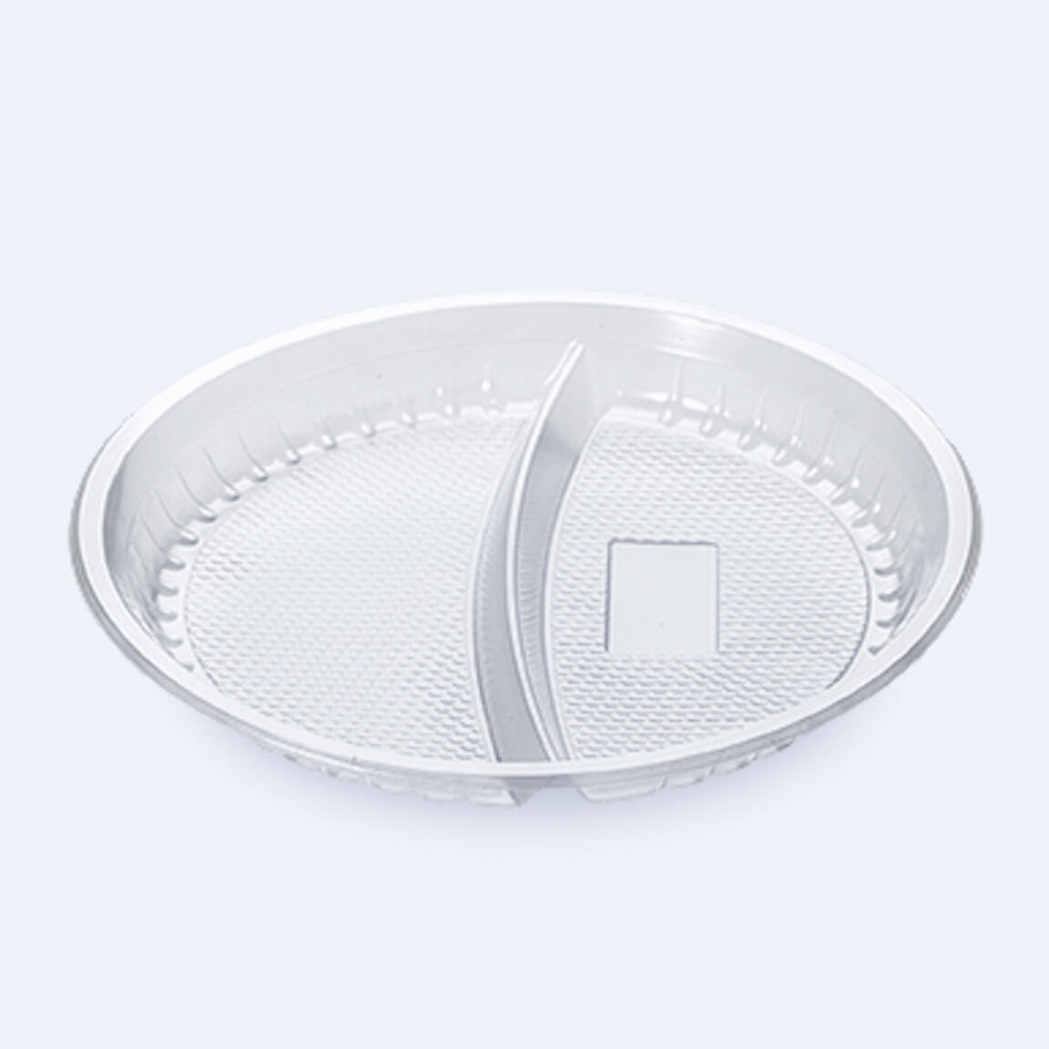 Тарелка десертная прозрачная 2-х и 3-х секциолнная СВЧ d-205 FOPOS 100шт/2000шт