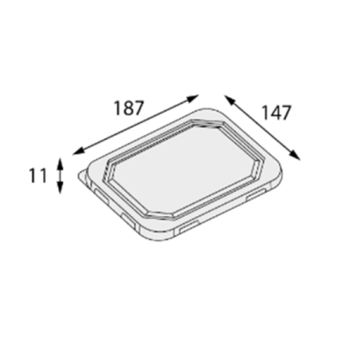 Крышка RPET плоская OSQ OCTOBOX 500 1/70/560