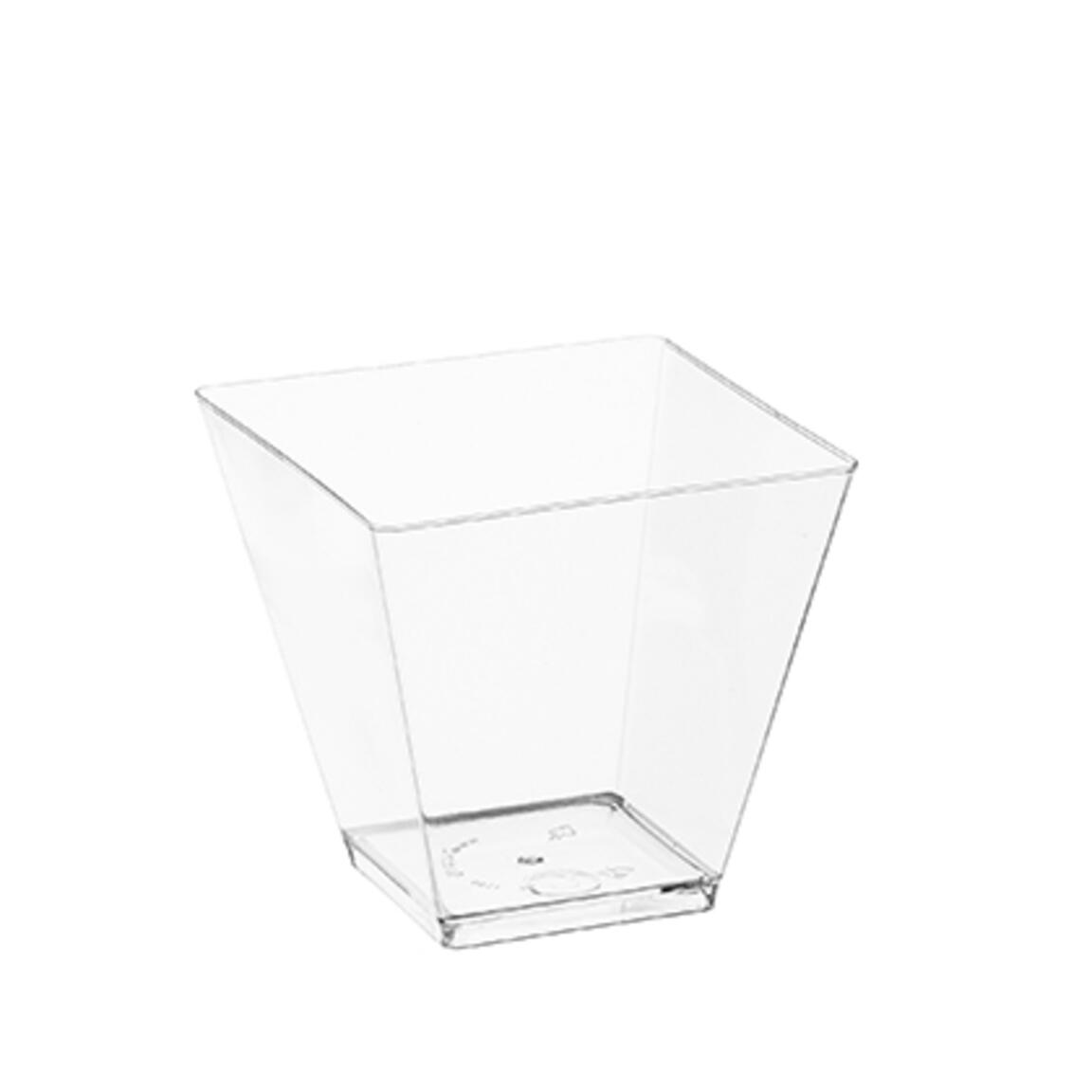 Фуршетная форма  ЧАШКА КВАДРАТ 60мл ПРОЗРАЧНАЯ арт.5037П 1/240