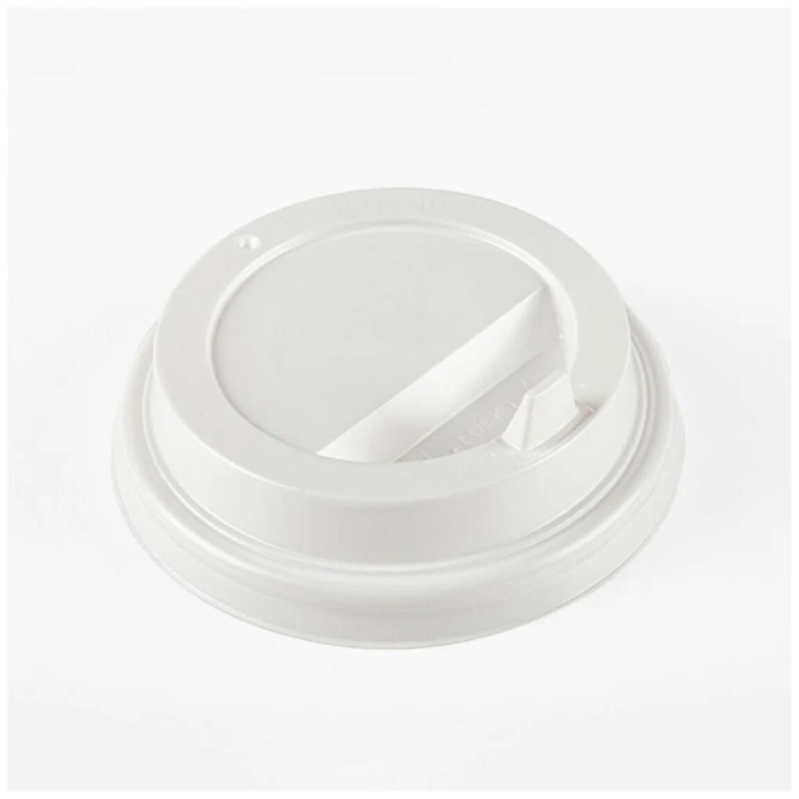 Крышка d90 для бумажного стакана, с питейником, белая/черная ПП, UPAX-UNITY, 1/50/2000.