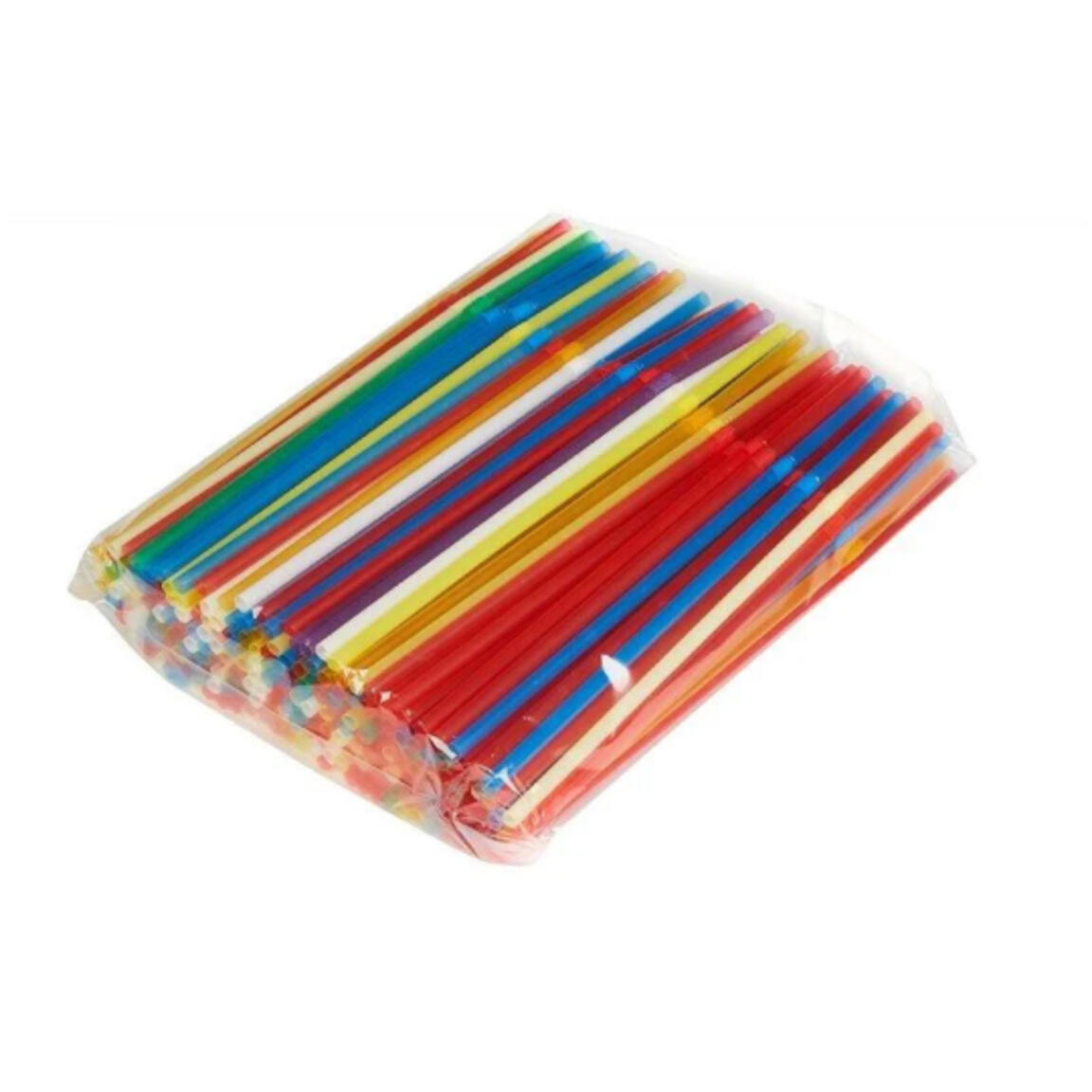 Трубочка для коктейля 5х210 цветная с изгибом 250шт/48уп
