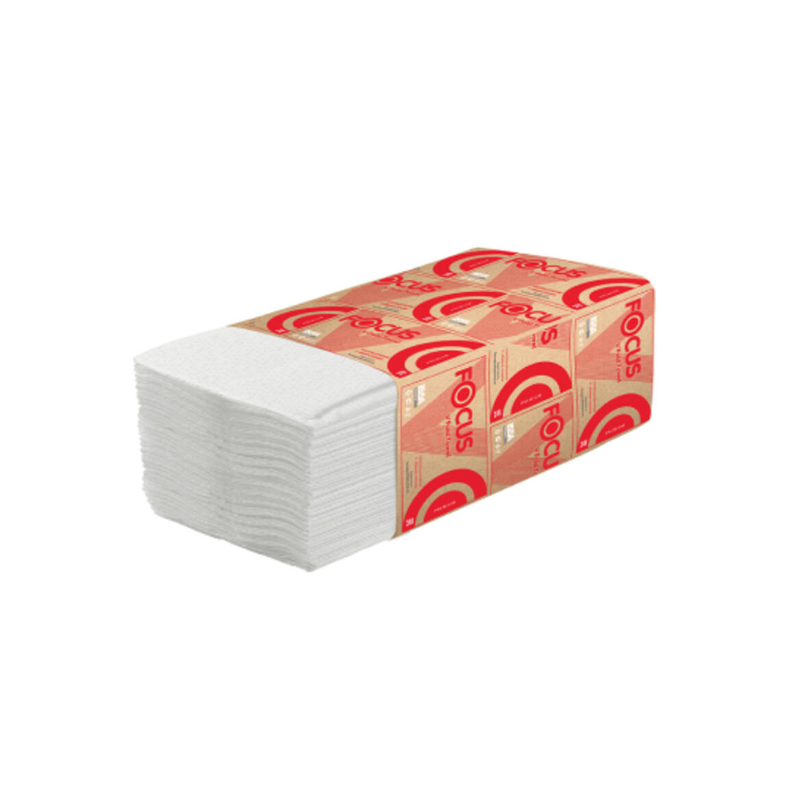 Полотенце бумажное V-сложения Hayat FOCUS 20,3*23см ПРЕМИУМ 1сл 200листов арт.5083743 1/15