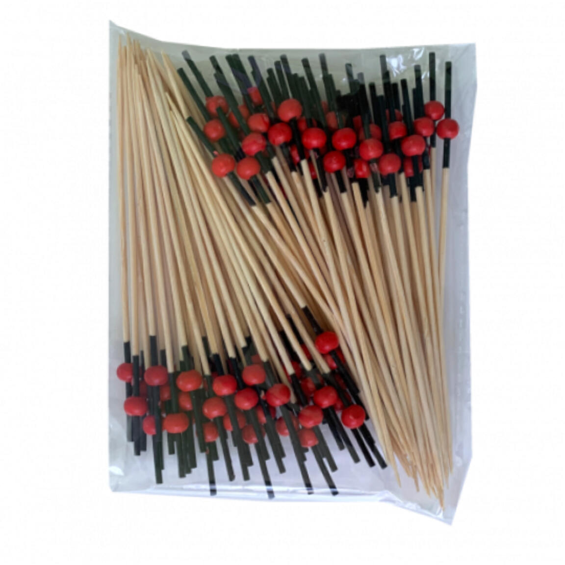 Шампур бамбук "Шарик красный" 12 см 100шт/40уп