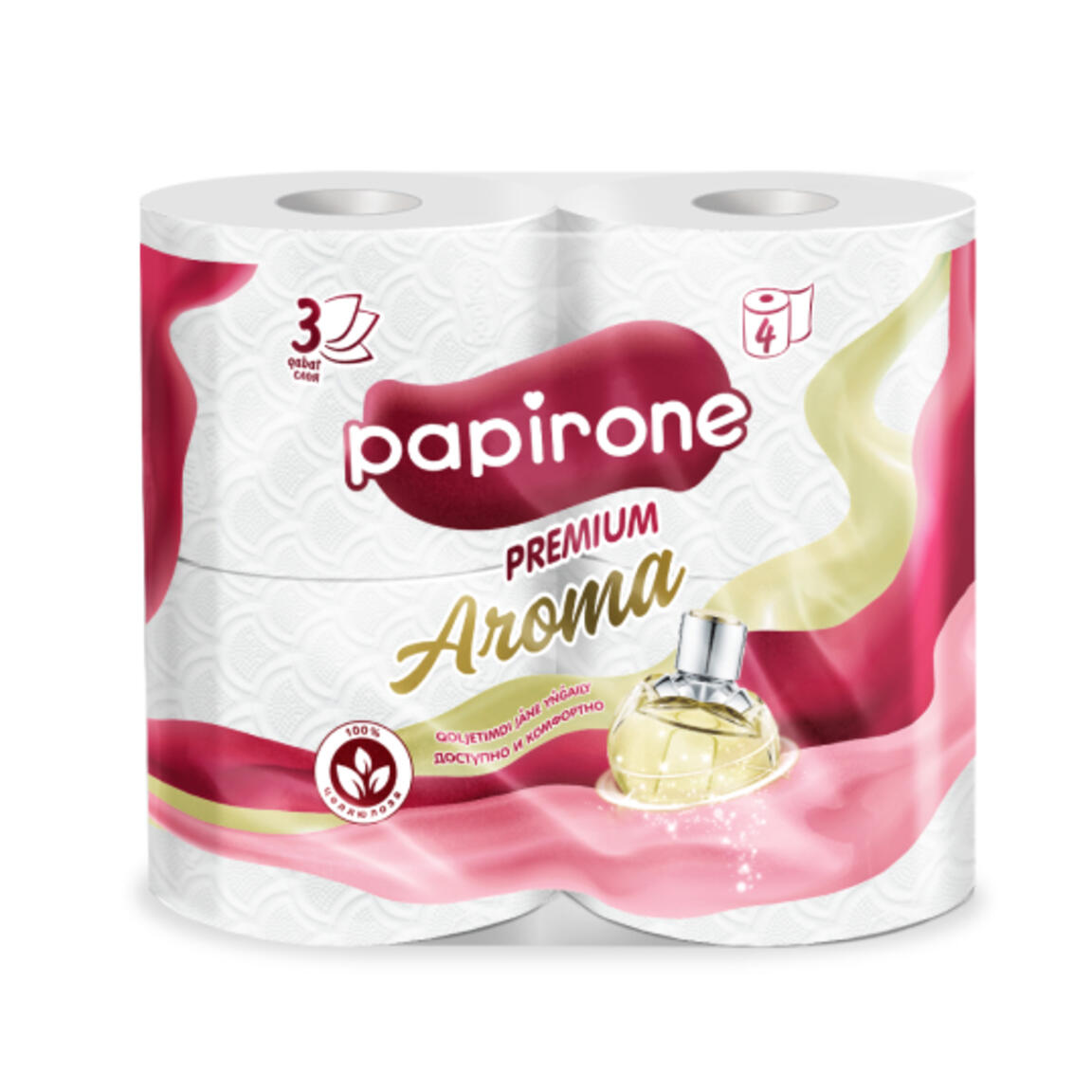 Туалетная Бумага "Papirone" (Премиум) Арома 4 рулона 1/14