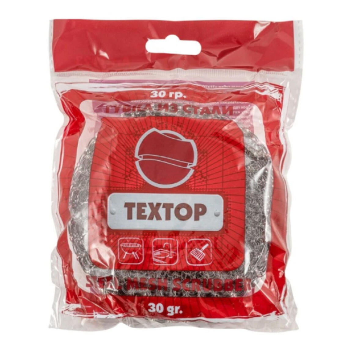 Мочалка из стали для посуды TEXTOR 40гр 1шт/120шт