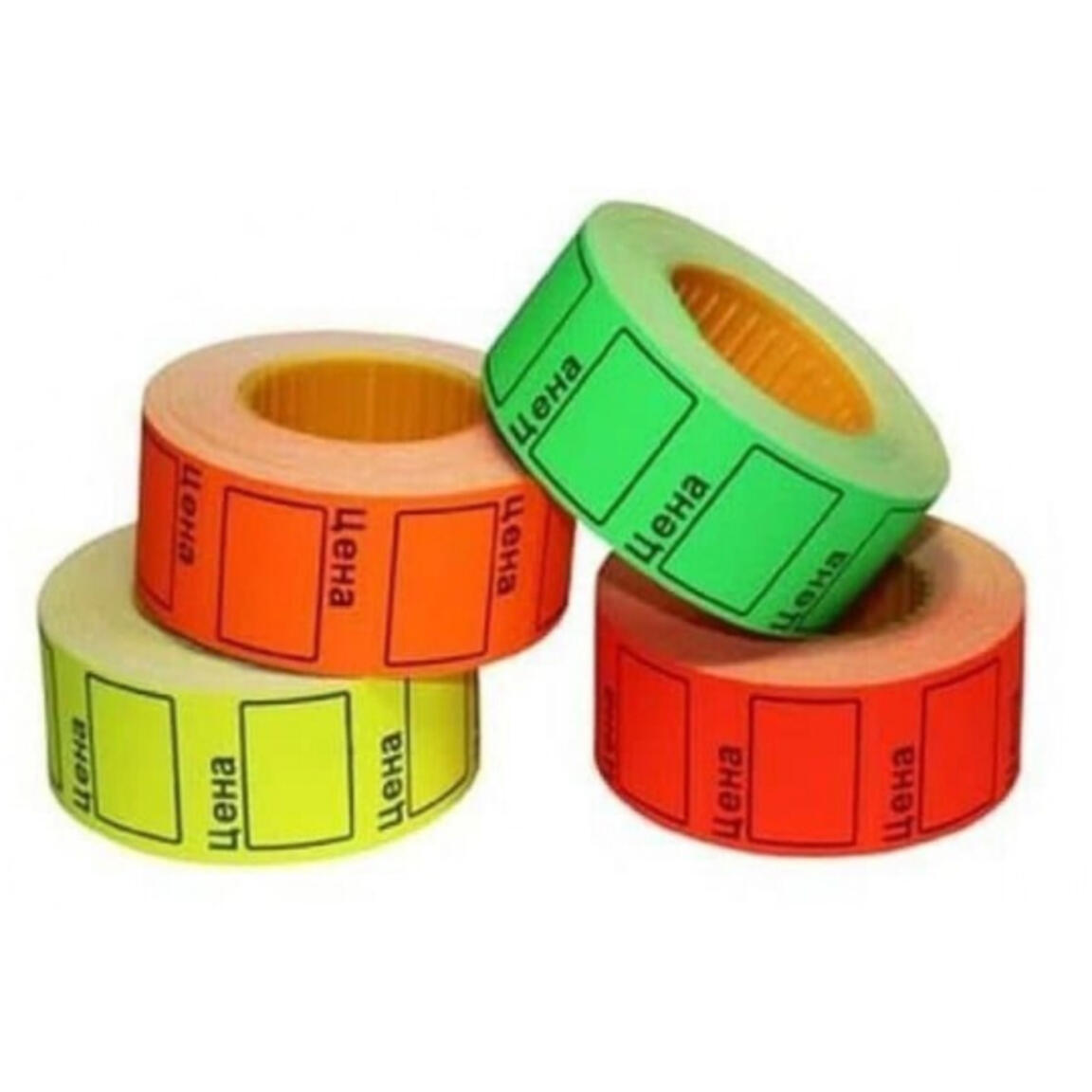 Ценник-ролик 20Х30 красная,зеленый,оранж,желт 10шт/100шт