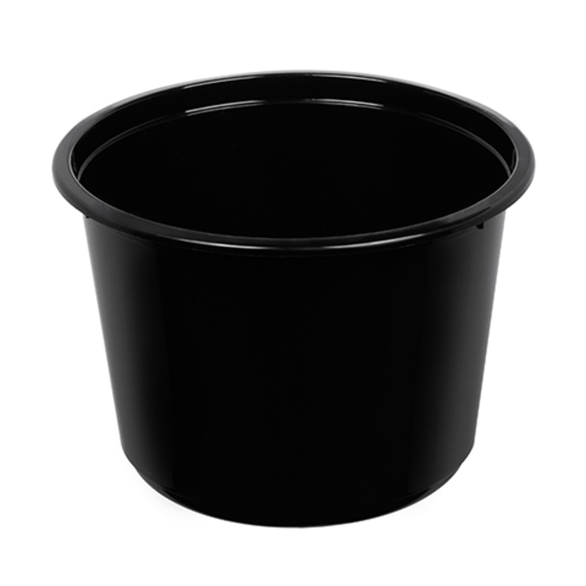 Контейнер круглый 115мм 500 мл. Без крышки Черный, ВЗЛП арт.1548Ч, 25шт/500шт.