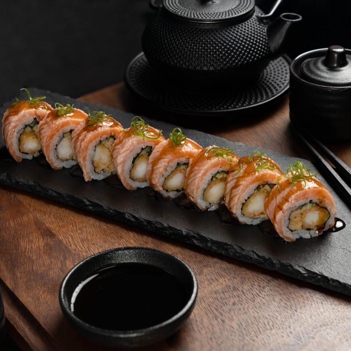 Salmon Shrimp Sushi Roll