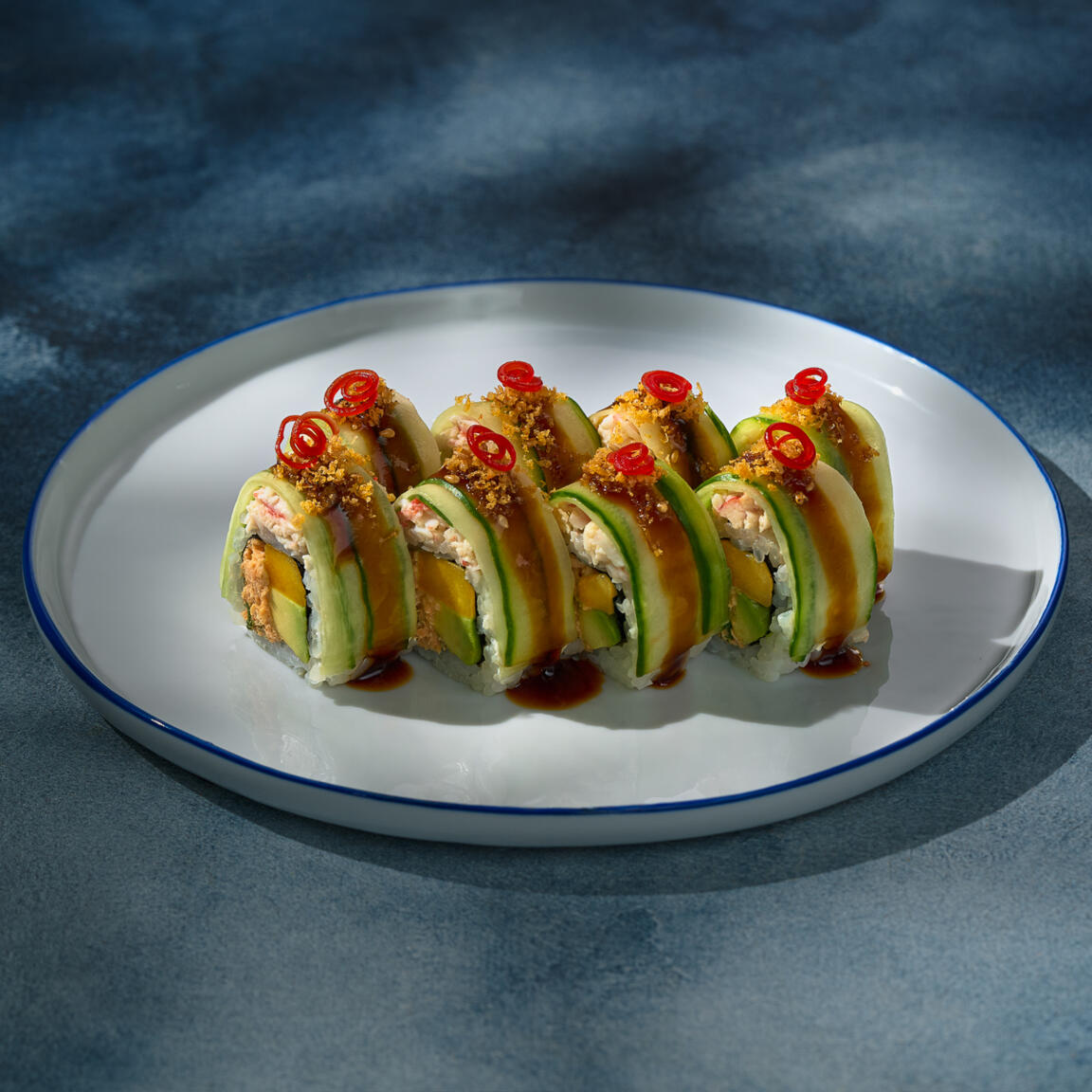 Salmon Mango Crab Sushi Roll