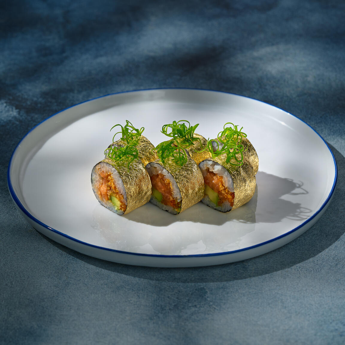 Golden Salmon Sushi Roll