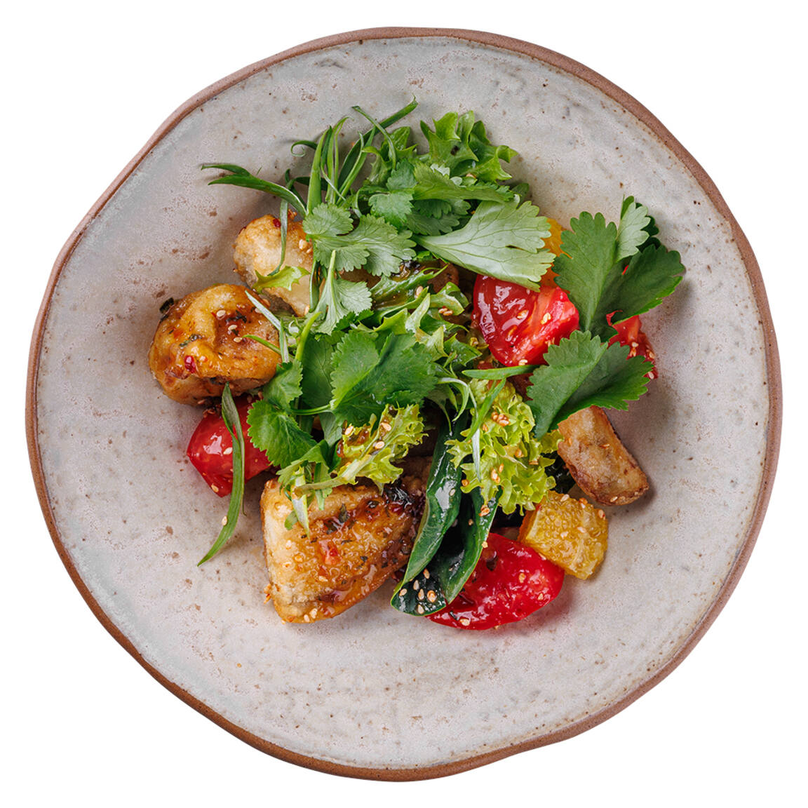 Красивая картинка Салат с хрустящими баклажанами Мияги Севастополь