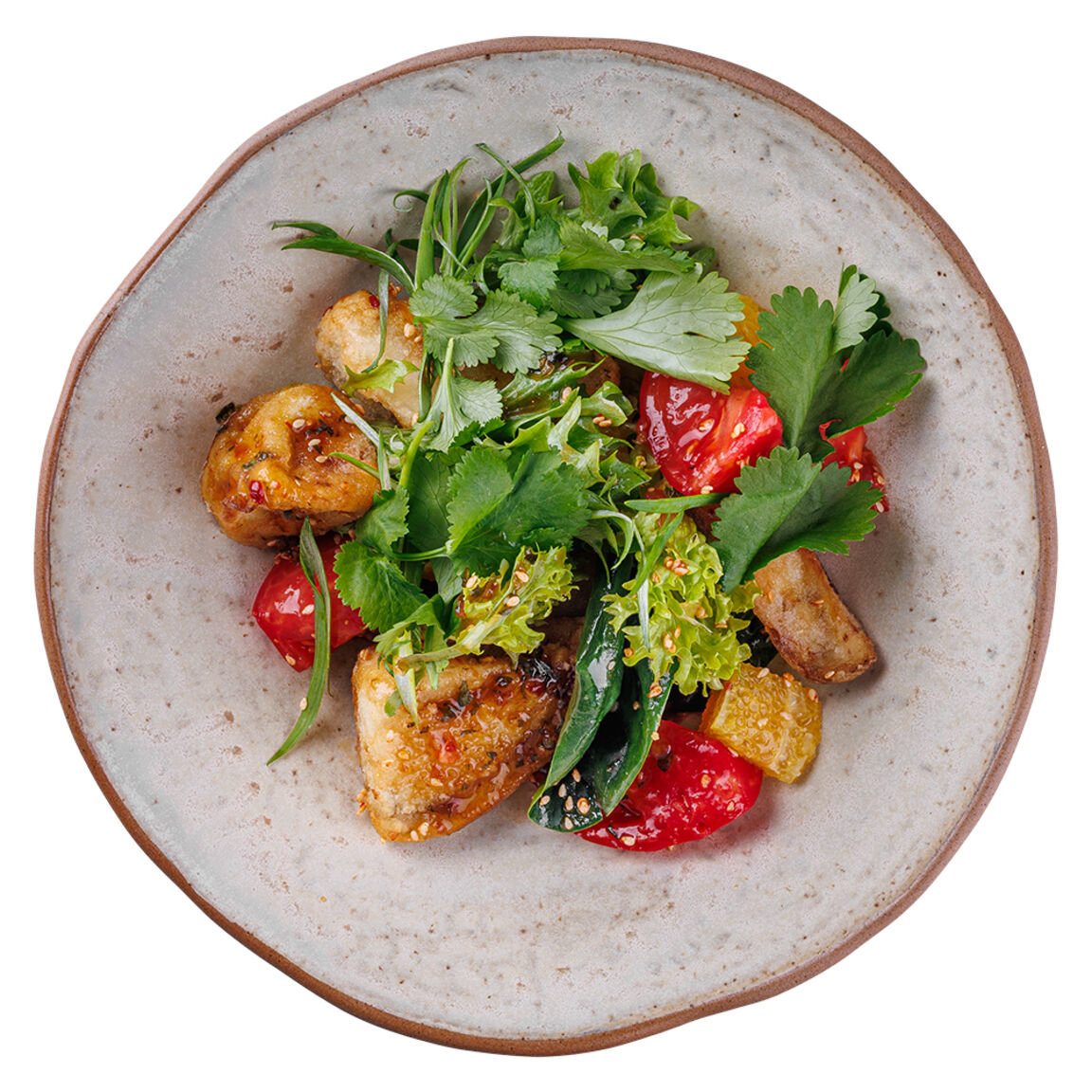 Красивая картинка Салат с хрустящими баклажанами Мияги Севастополь