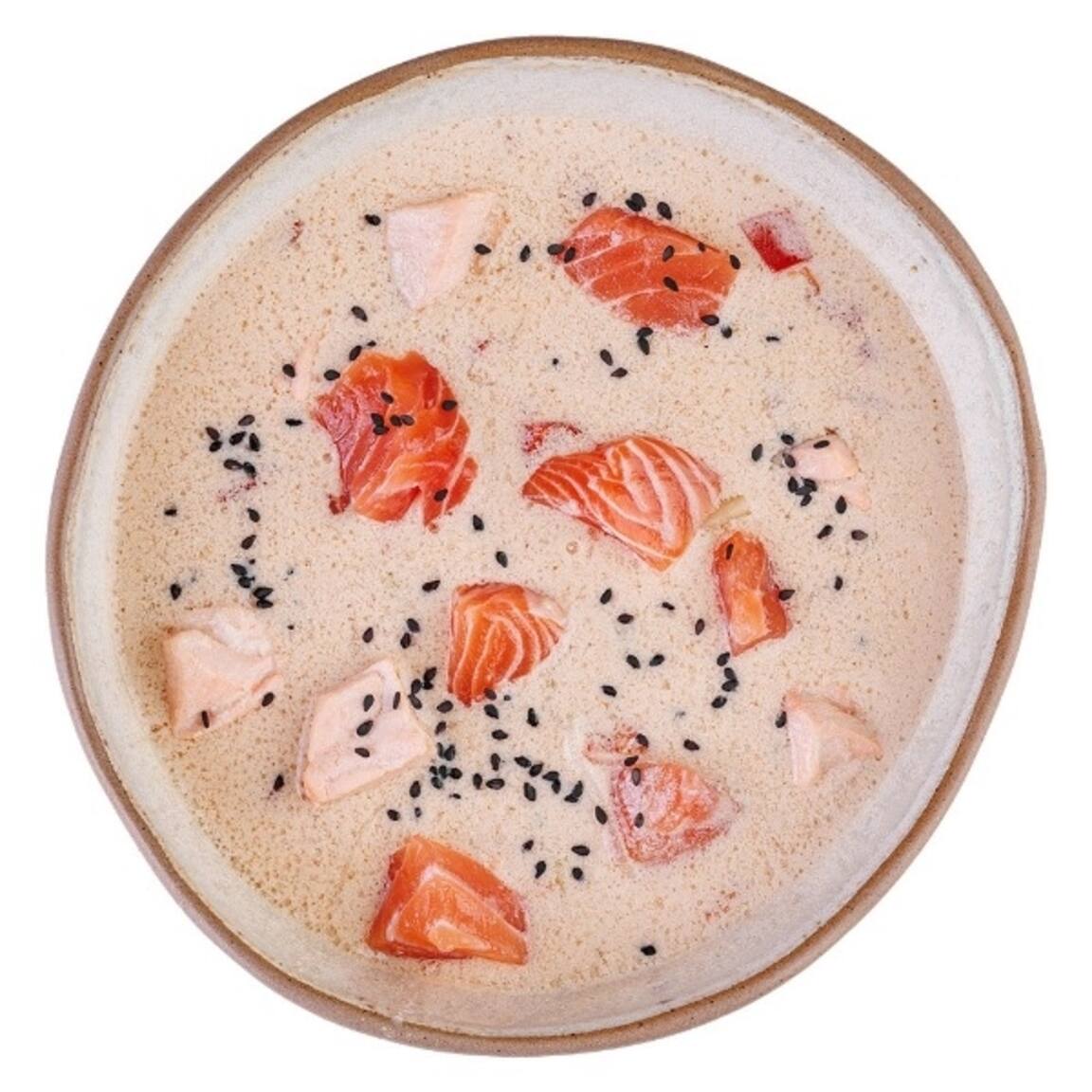 Красивая фотография Сливочный суп с лососем 340гр Мияги Симферополь