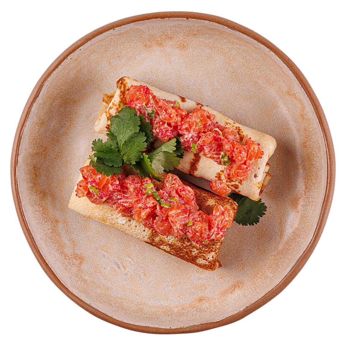 Блины с копченой семгой