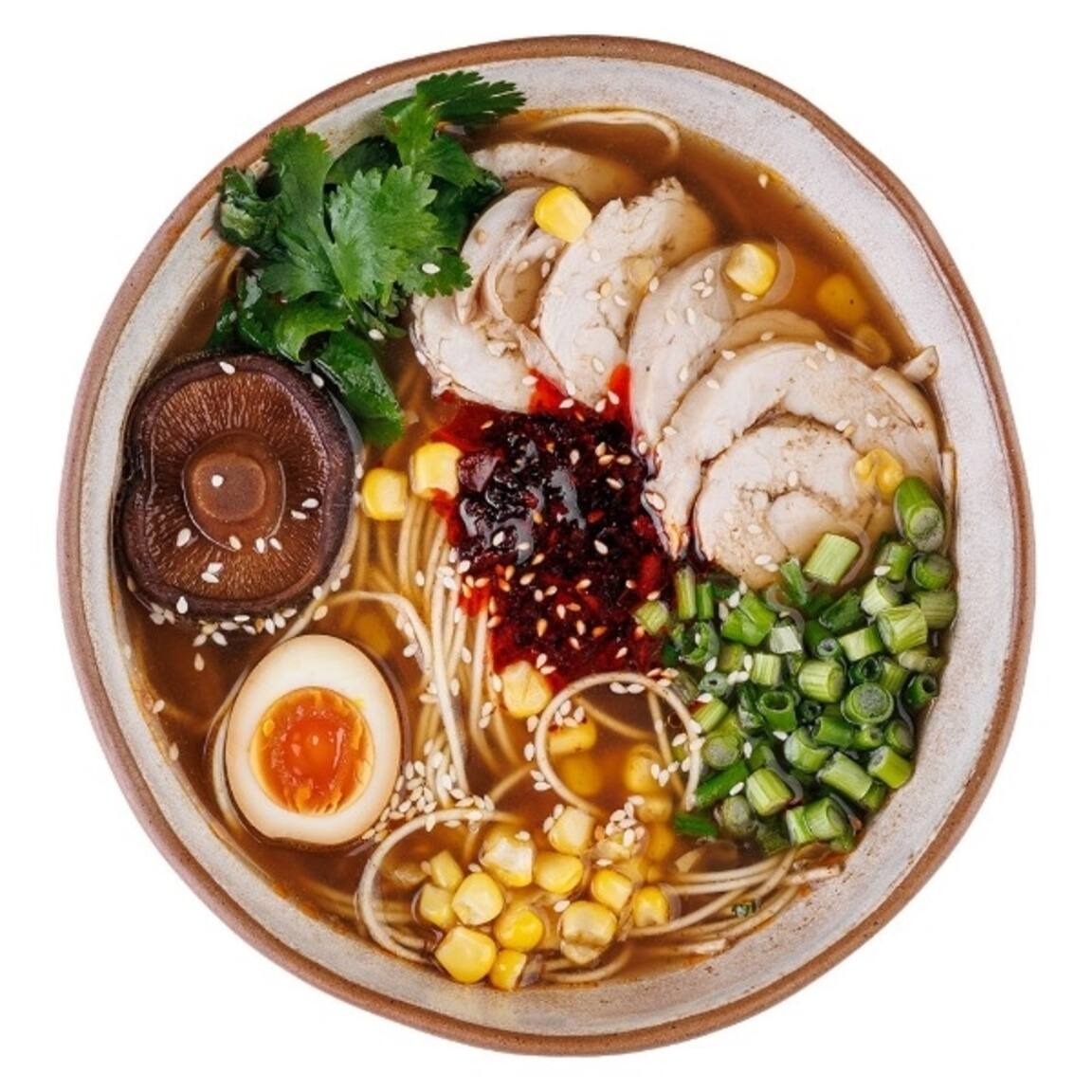 Красивая картинка Суп Рамен с курицей 400гр Мияги Севастополь