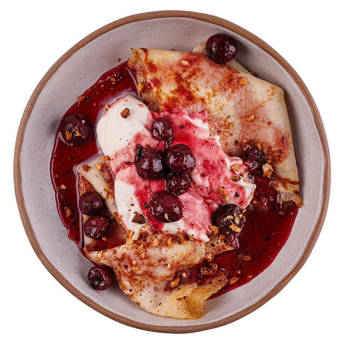 Красивая фотография Блины с маскарпоне и вишней Мияги Симферополь