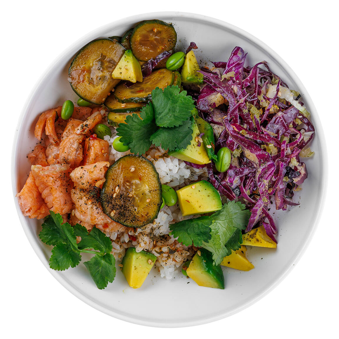 Красивая картинка Поке с жареной семгой Мияги Севастополь