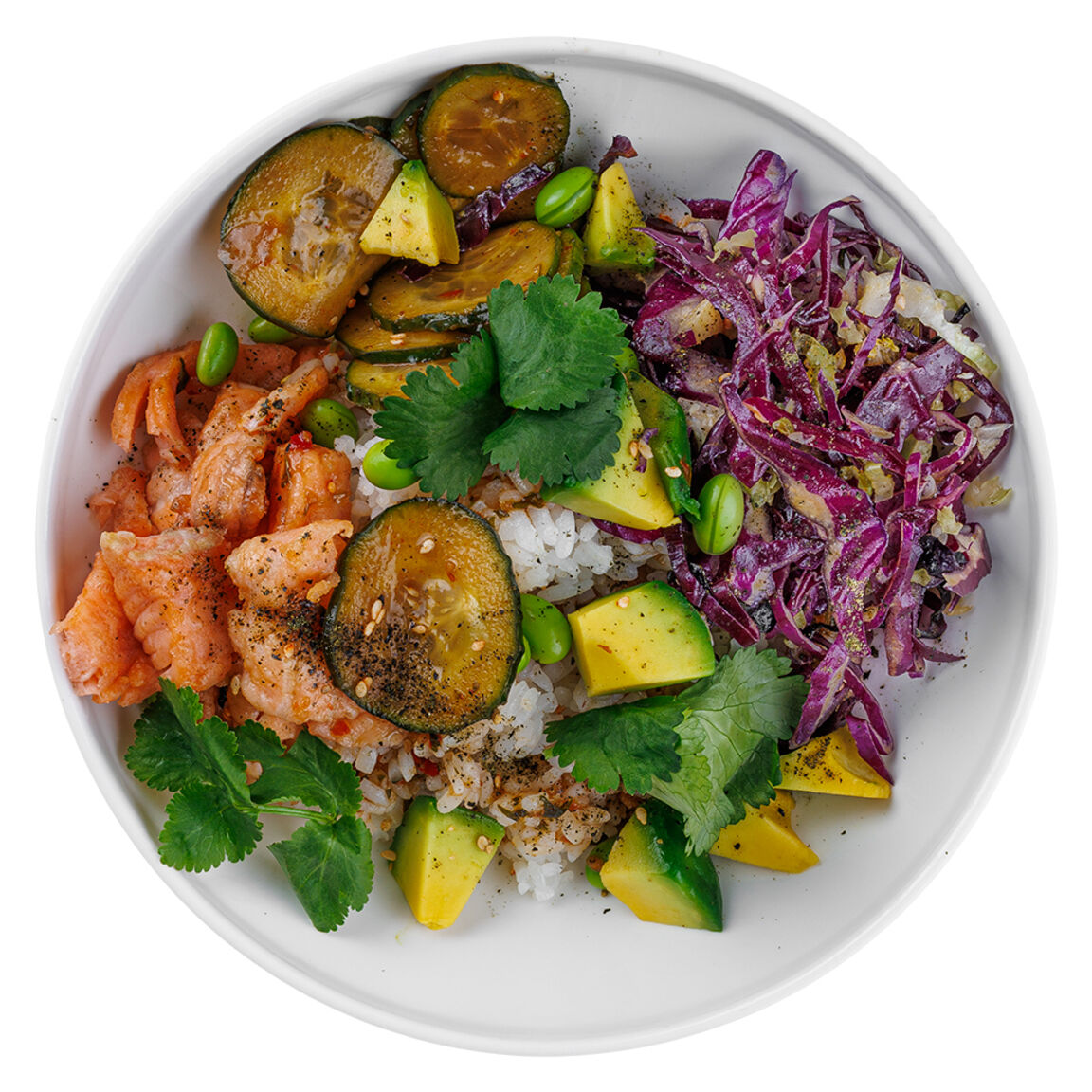 Красивая картинка Поке с жареной семгой Мияги Севастополь