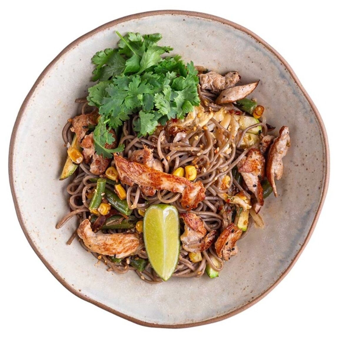 Красивая картинка  Соба с курицей в кисло-сладком соусе -Мияги