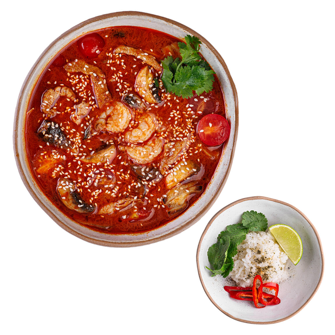 Красивая картинка Том Ям с курицей и тигровой креветкой Мияги Севастополь