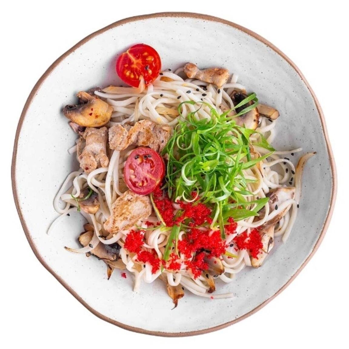 Сливочный удон с курицей