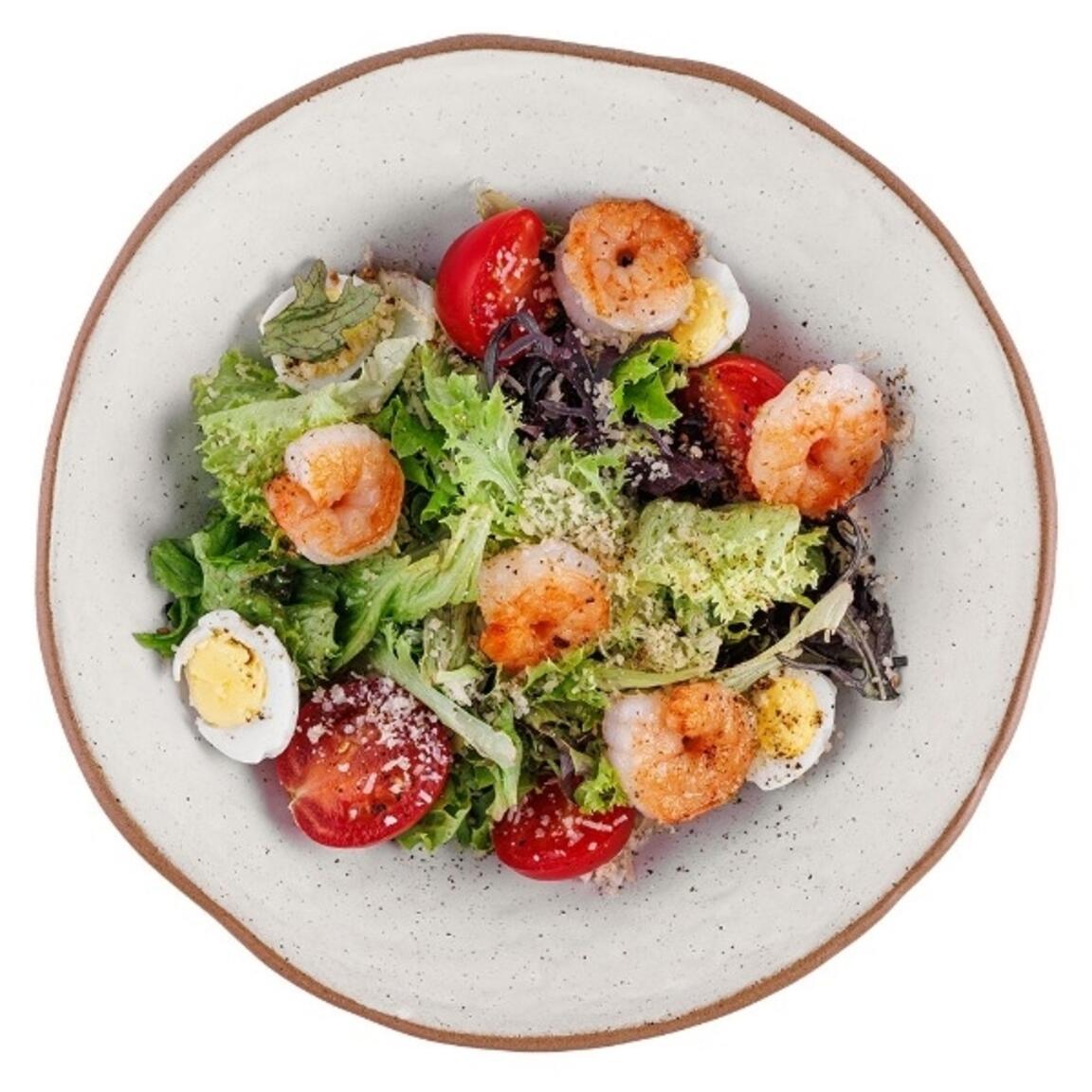 Салат Цезарь с креветкой